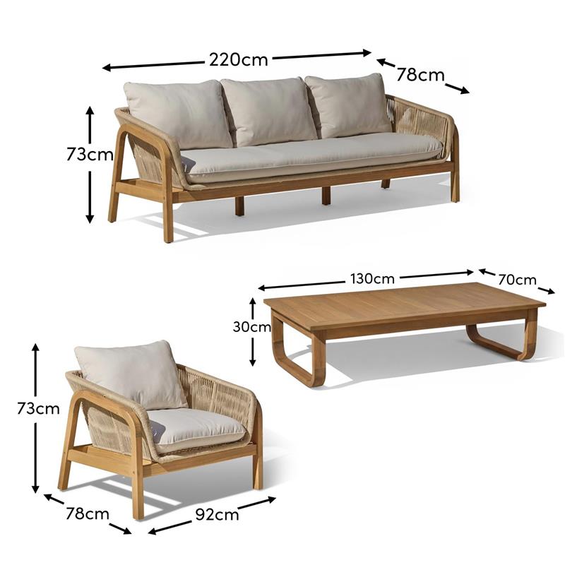 Fiona Conversation Set - White Acacia - Laura James