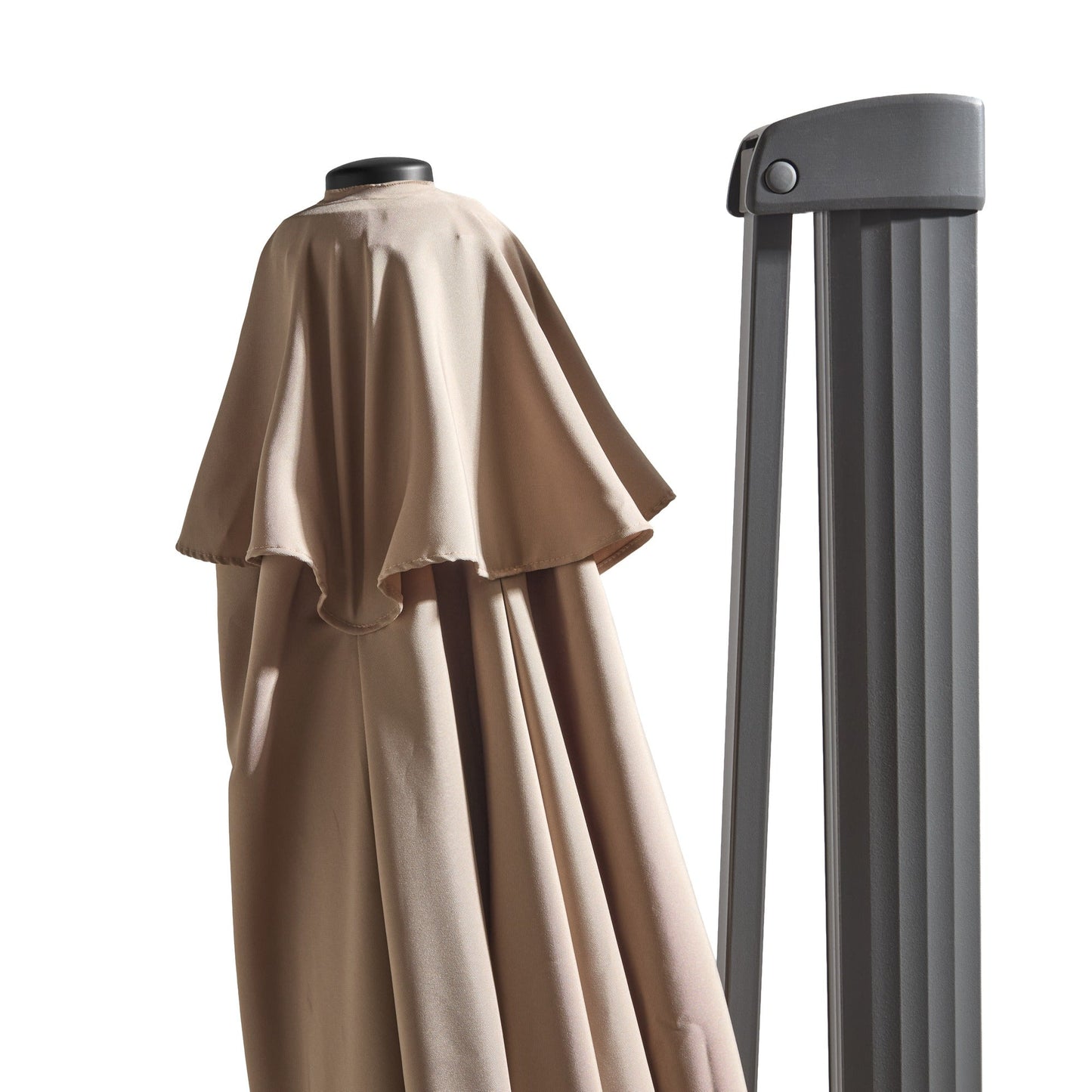 Fira Cappuccino Parasol - 2.5m Square Cantilever - Laura James