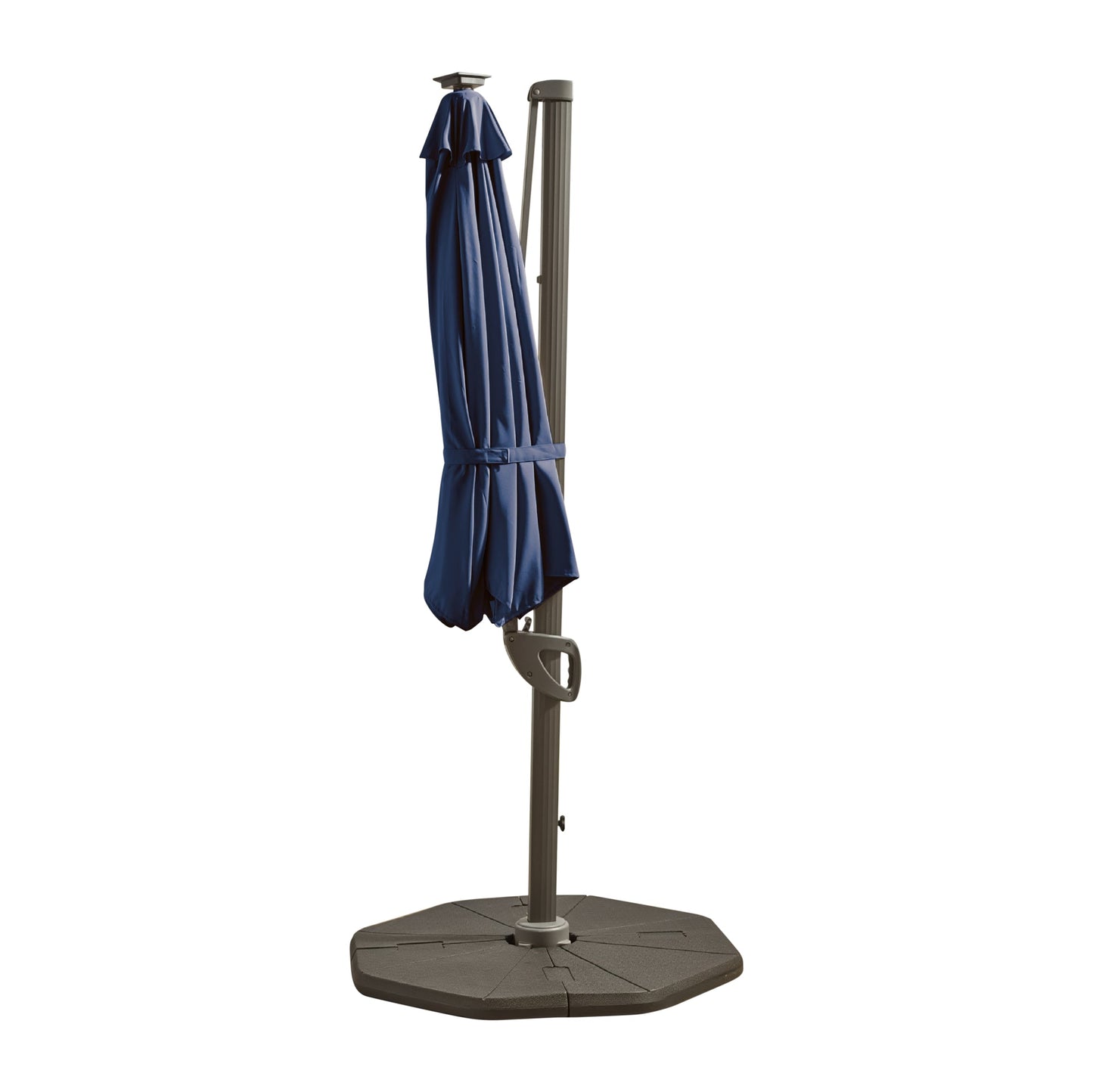 Fira Dark Blue LED Parasol - 2.5m Square Cantilever - Laura James