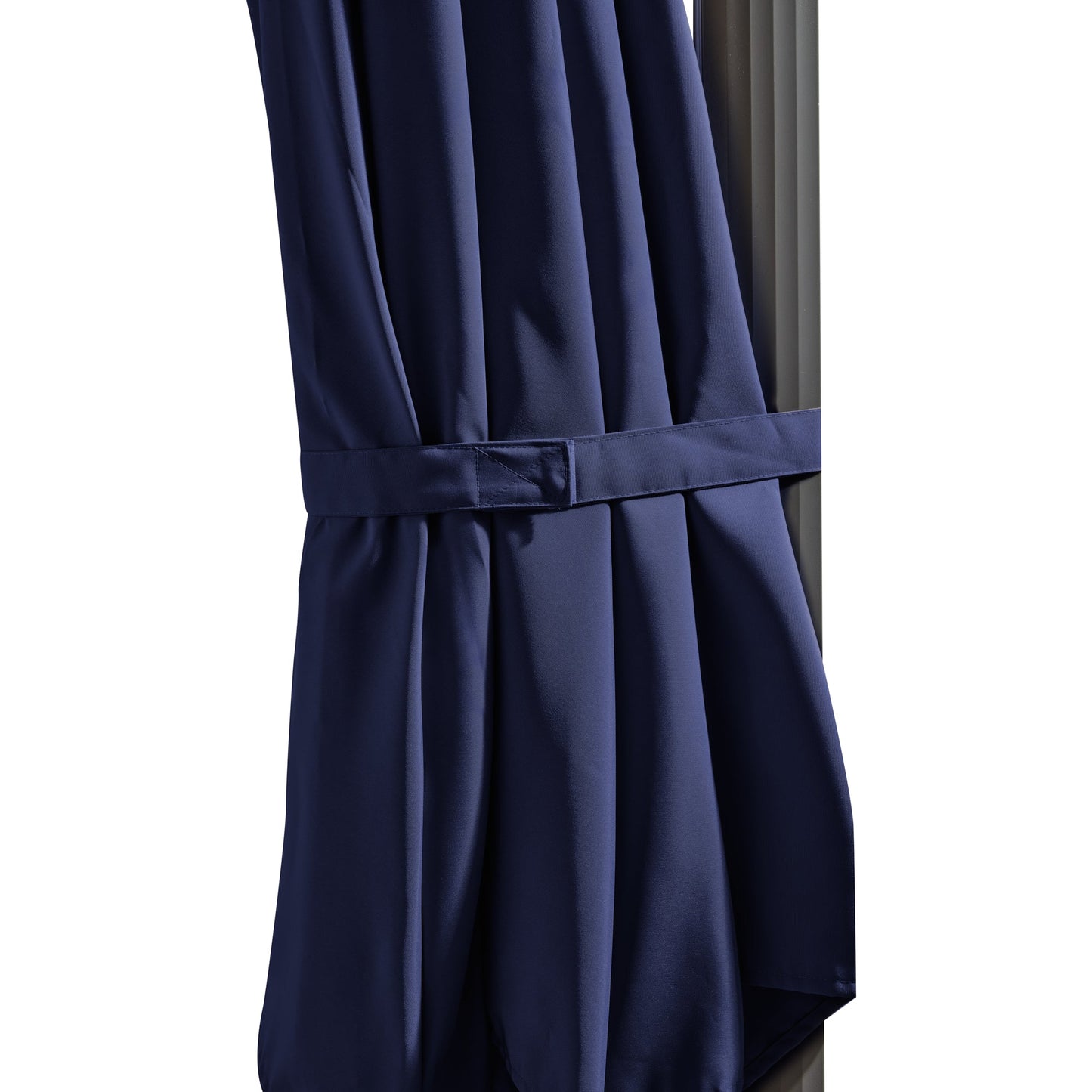 Fira Dark Blue LED Parasol - 2.5m Square Cantilever - Laura James