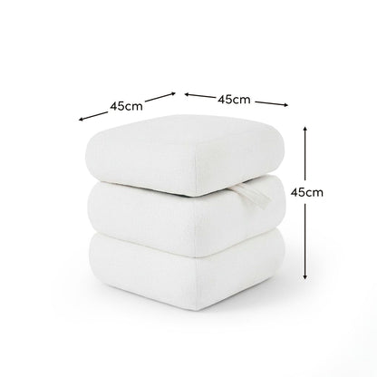 Fleur Boucle Footstool - Laura James