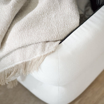 Fleur Footstool - Ivory - Laura James