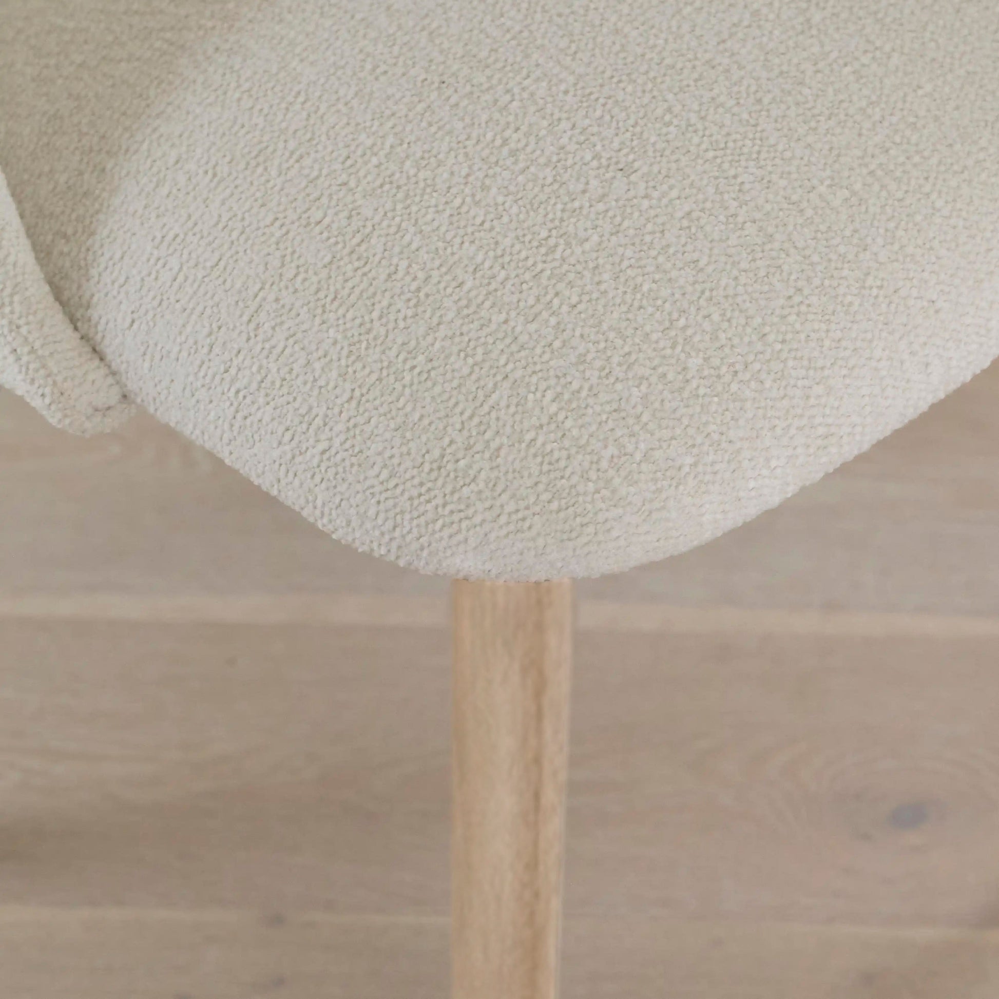 Freya Light Beige Dining Chairs - Set of 2 - Chalked Mango Wood Legs - Laura James 