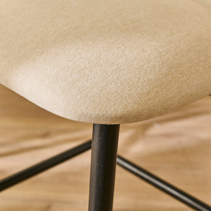 Freya Bar Stool - Sand - Black Legs - Laura James