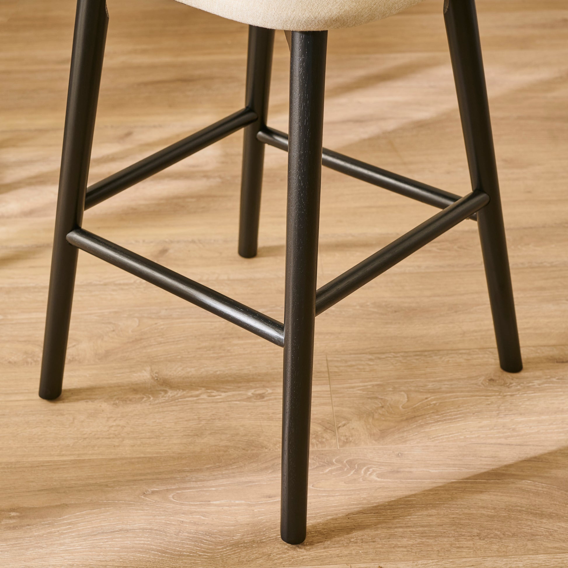 Freya Bar Stool - Sand - Black Legs - Laura James