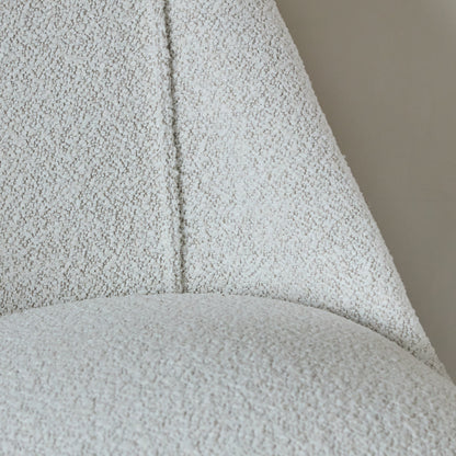 Freya Oat Boucle Dining Chair - Set of 2 - Black Oak Legs - LAURA James