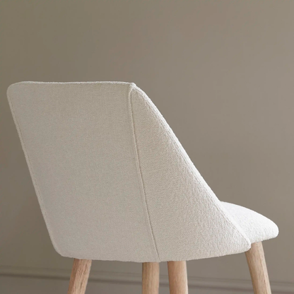 Freya Light Beige Dining Chairs - Set of 2 - Chalked Mango Wood Legs - Laura James 