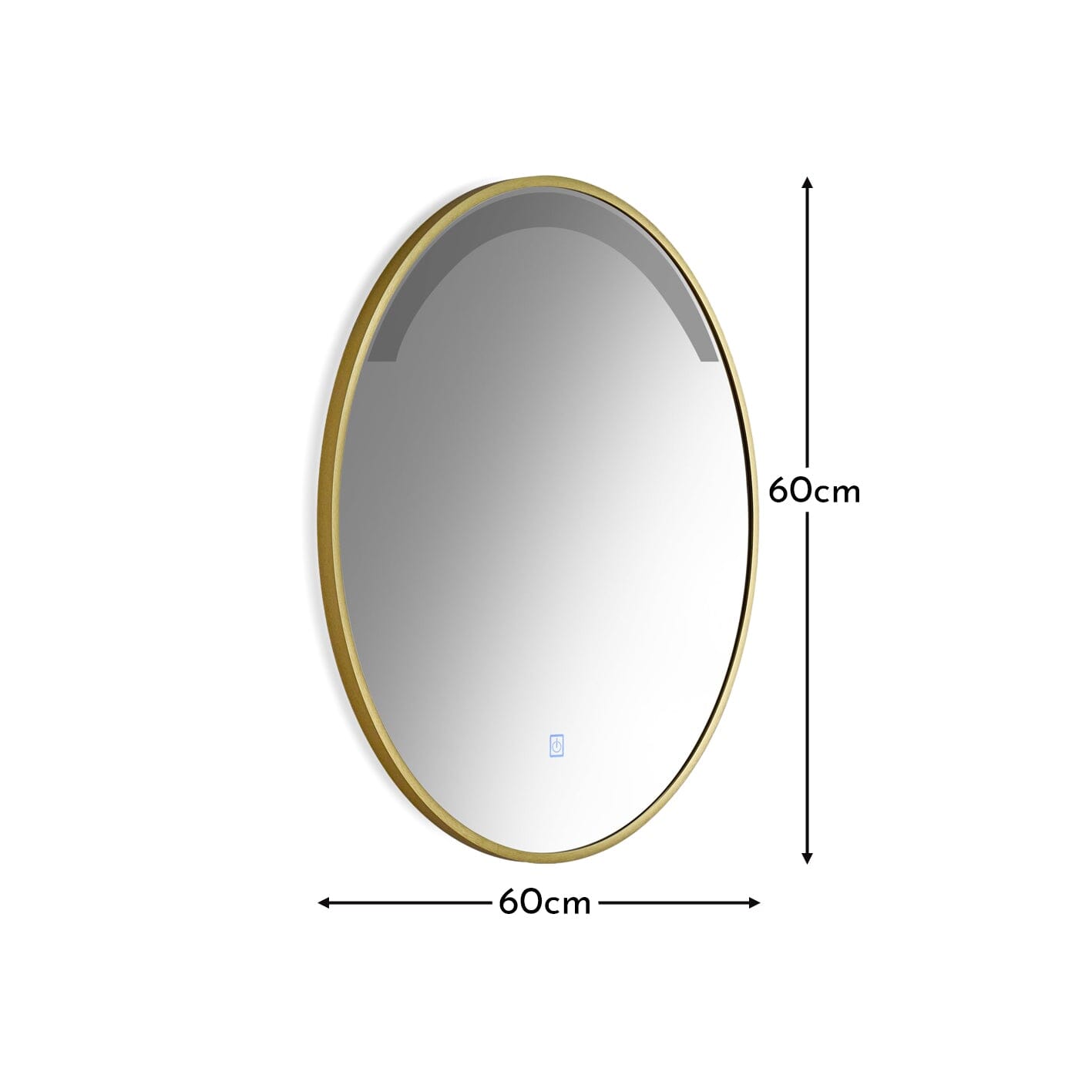 Gold LED Bathroom Mirror - Laura James

