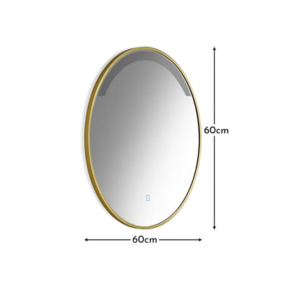 Gold LED Bathroom Mirror - Laura James

