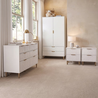 Gloria 8 Drawer Chest of Drawers - White