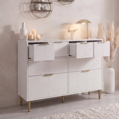 Gloria 8 Drawer Chest of Drawers - White