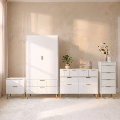 Gloria 8 Drawer Chest of Drawers - White