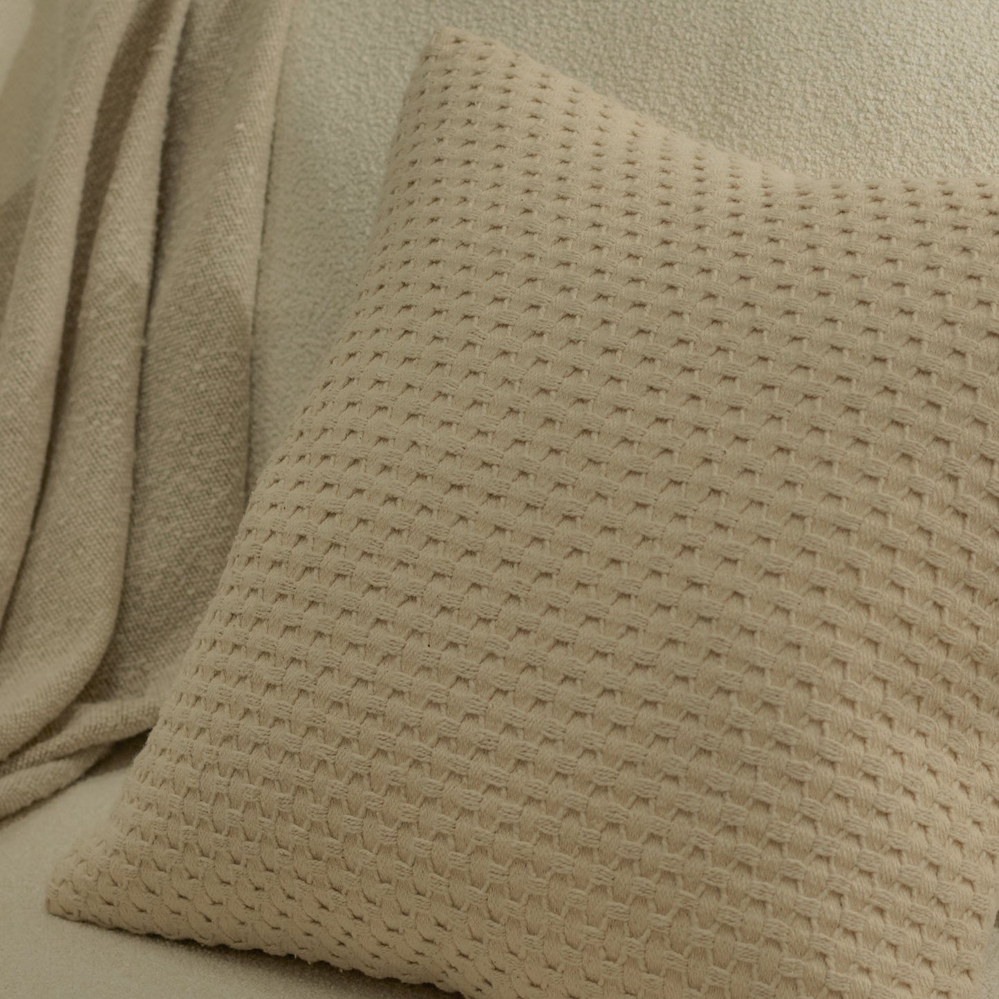 Halford 45 x 45cm Cotton Cushion Cover - Natural - Laura James 