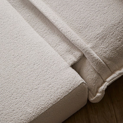 Harlow Single Sofa Bed - Chalk White Boucle - Laura James