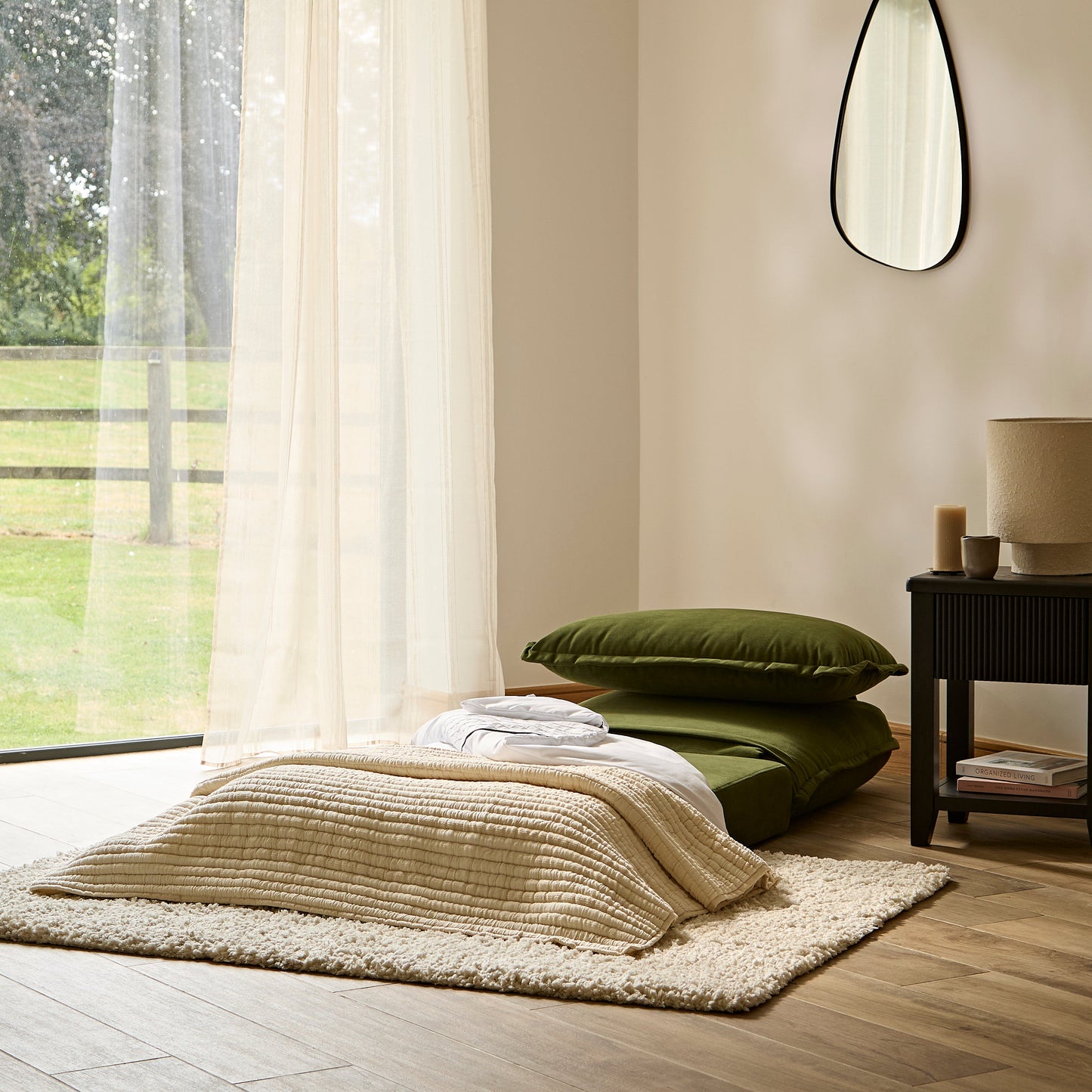 Harlow Single Sofa Bed - Fern Green - Laura James
