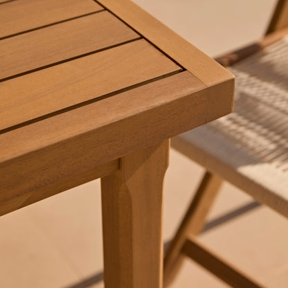 Harlyn 4 Seater Wooden Garden Dining Table - White Acacia - Laura James