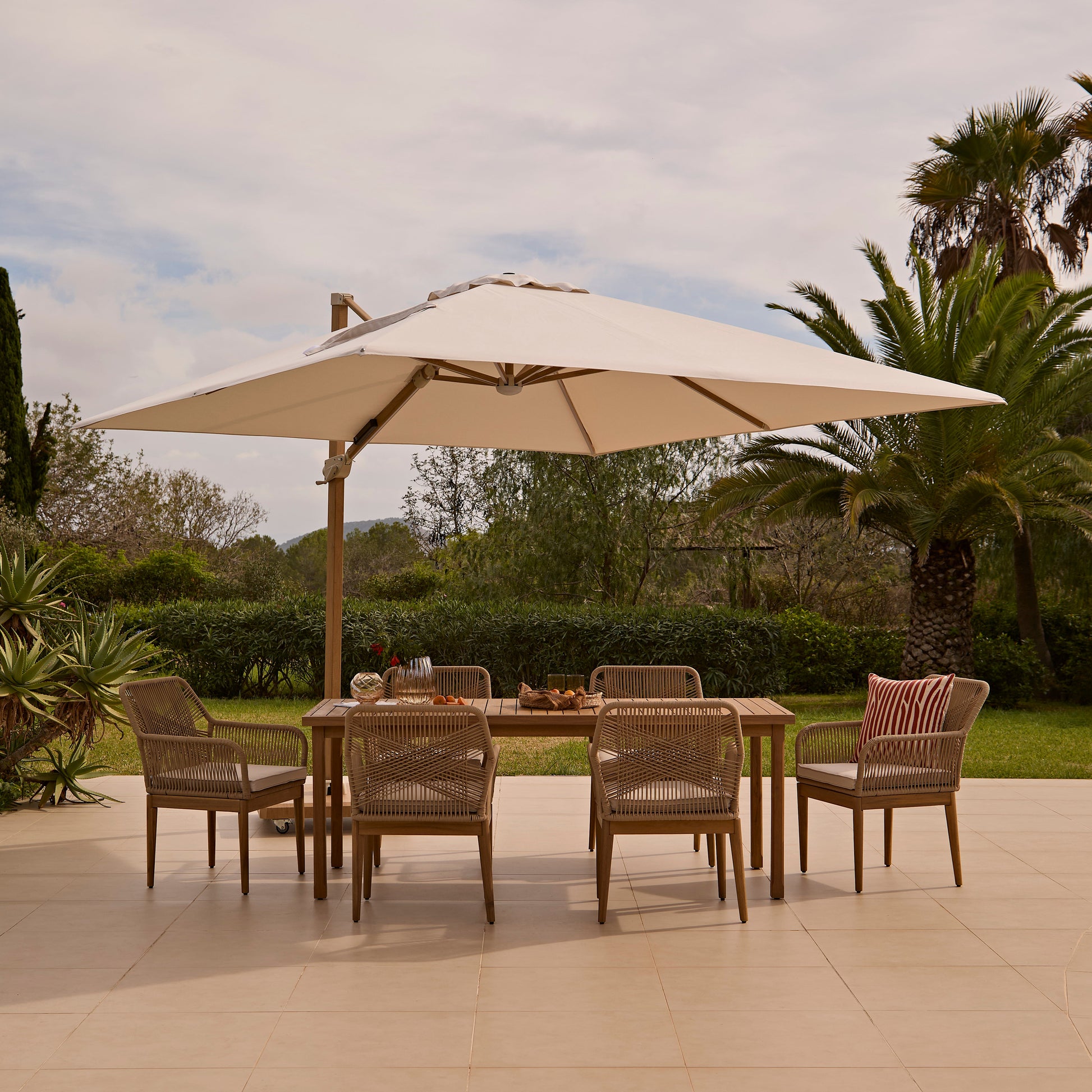 Harlyn 6 Seater Wooden Garden Dining Set with Killian Chairs - 200cm - Laura James