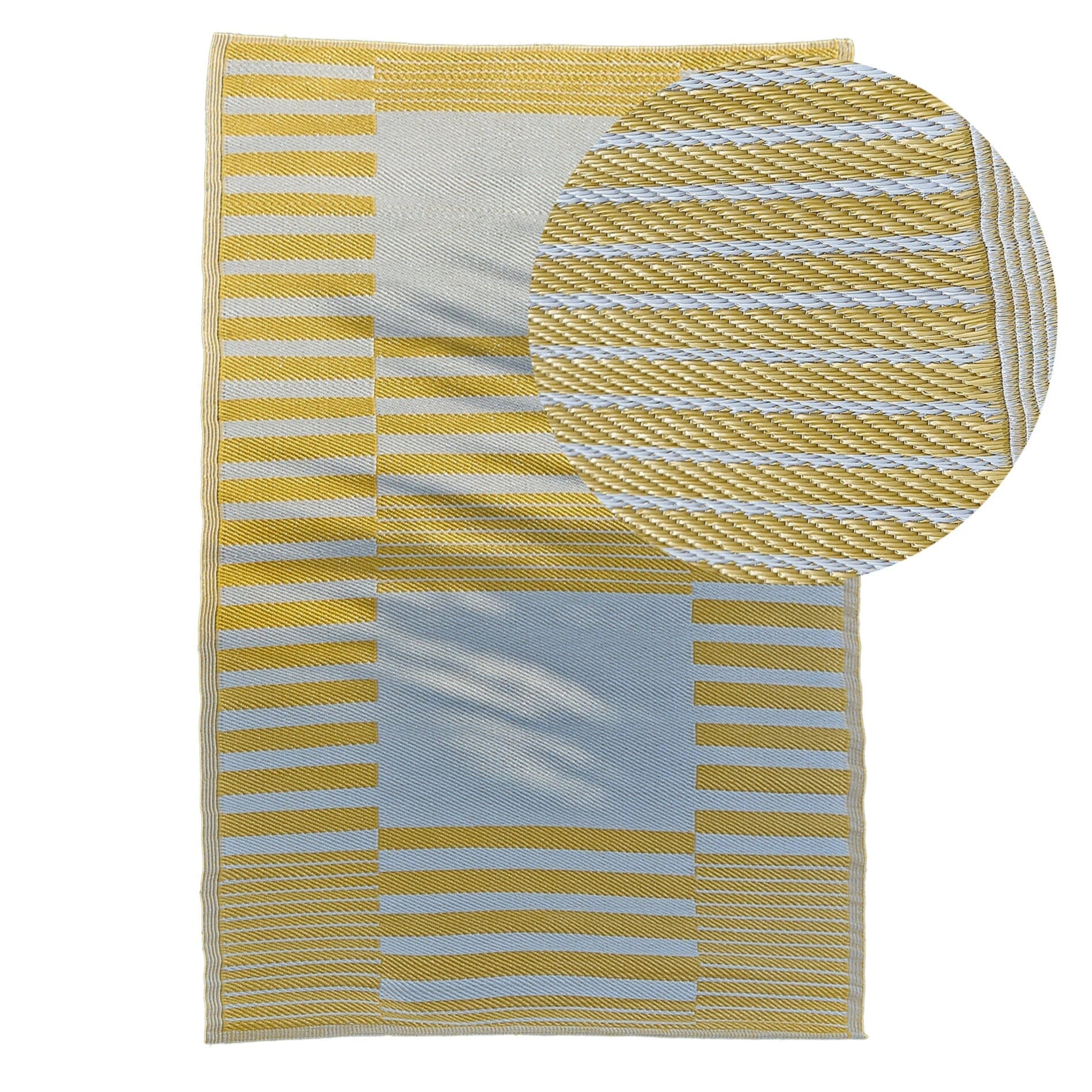 Hemsby 200x290cm Outdoor Rug - Yellow - Laura James 
