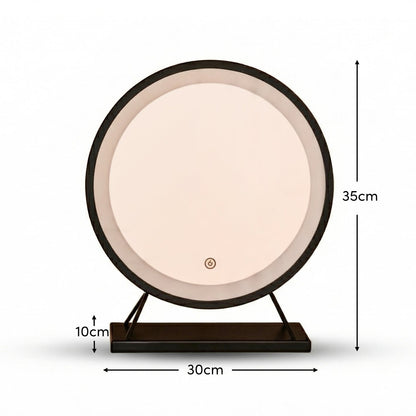 Henton 38x30cm LED Standing Mirror - Black - Laura James