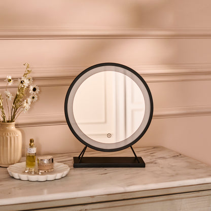 Henton 38x30cm LED Standing Mirror - Black - Laura James
