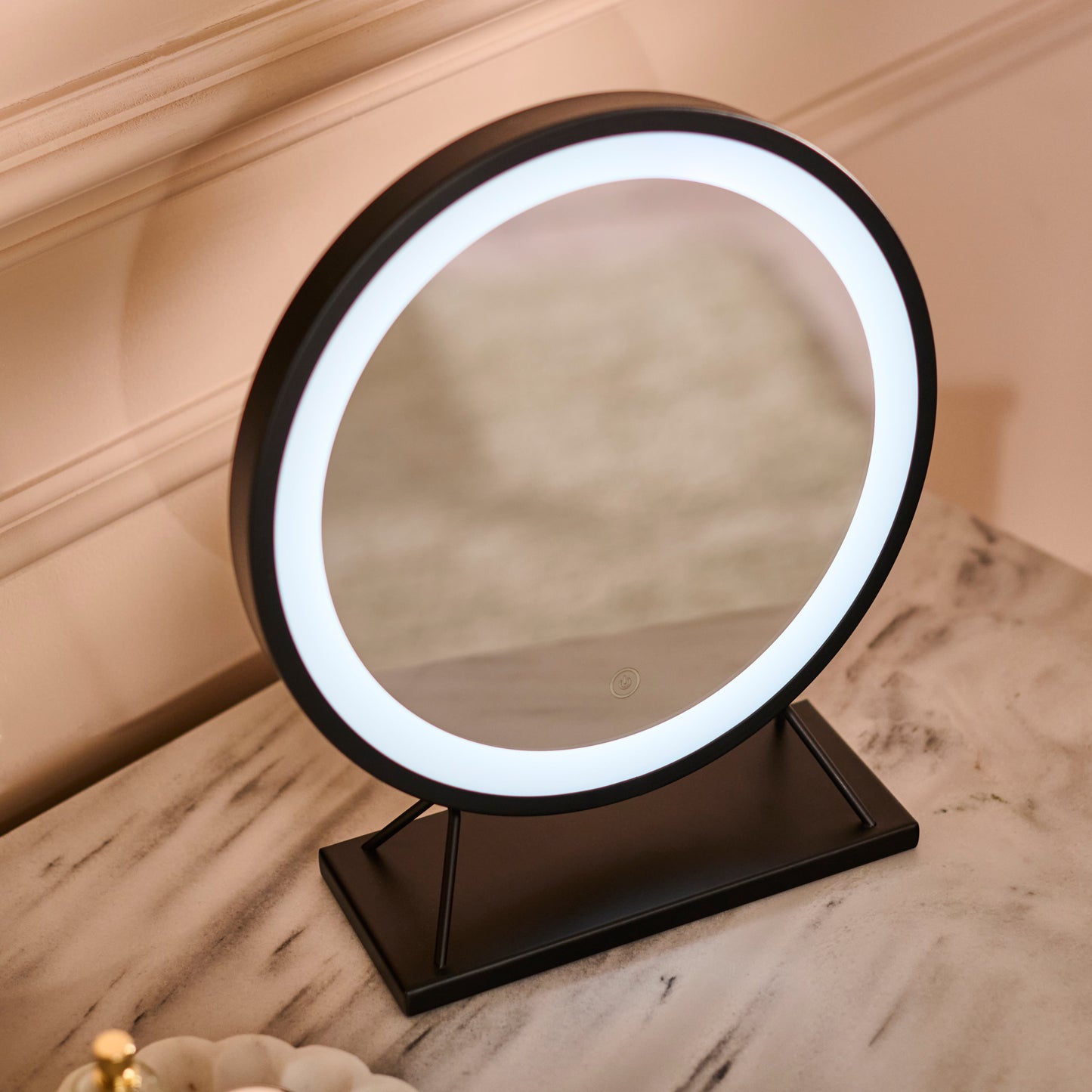 Henton 38x30cm LED Standing Mirror - Black - Laura James