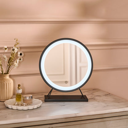 Henton 38x30cm LED Standing Mirror - Black - Laura James