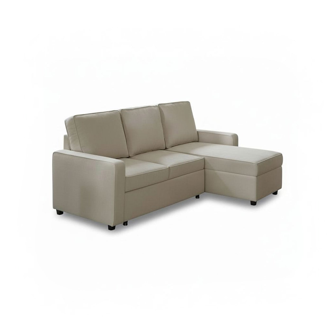 Hugo Corner Sofa Bed with Storage - White - Laura James 