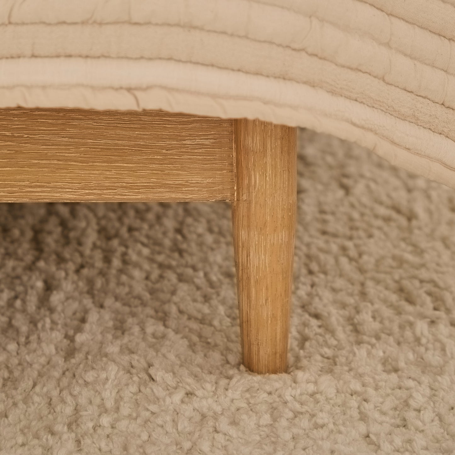 Ida Double Wooden Bed - Whitewash Oak - Laura James