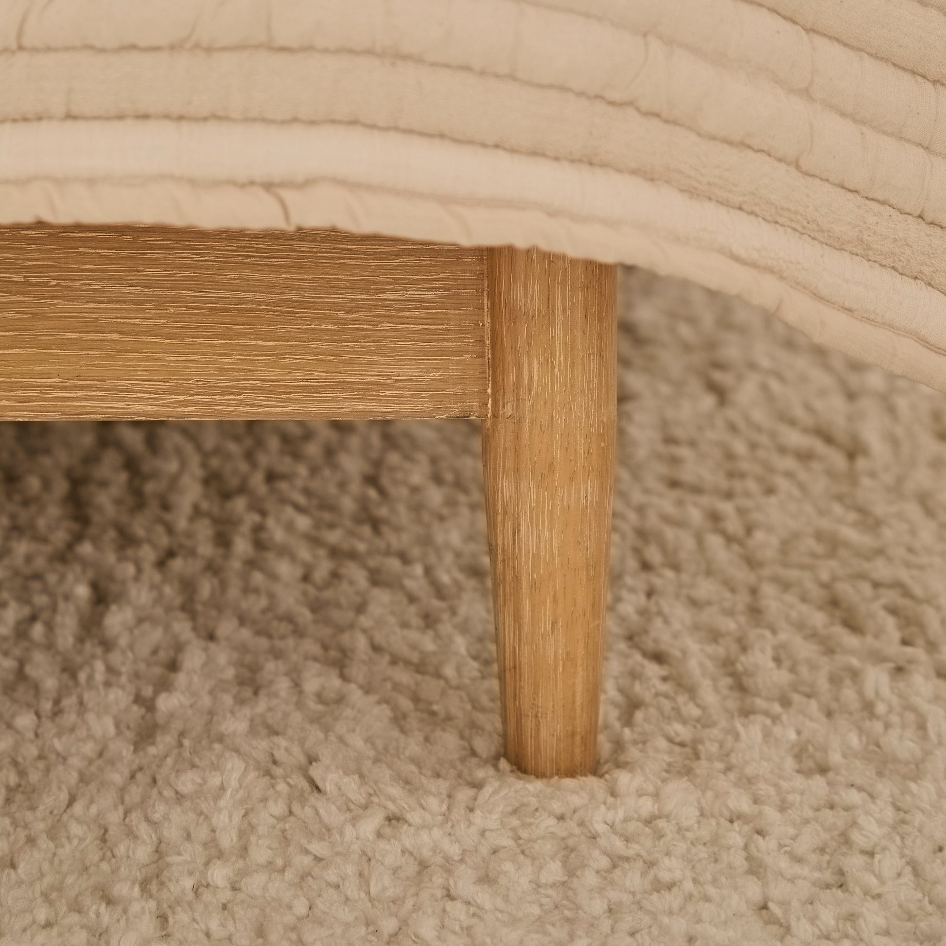 Ida Double Wooden Bed - Whitewash Oak - Laura James