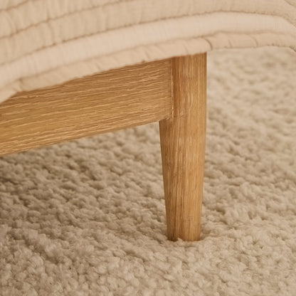 Ida Double Wooden Bed - Whitewash Oak - Laura James