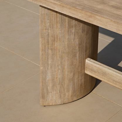Imani 6 Seater Wooden Garden Dining Table - Light Brush Acacia- Laura James