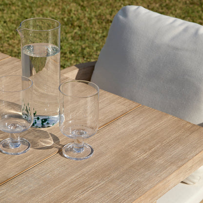 Imani 6 Seater Wooden Garden Dining Set with Imani Dining Chairs - 190cm - Laura James