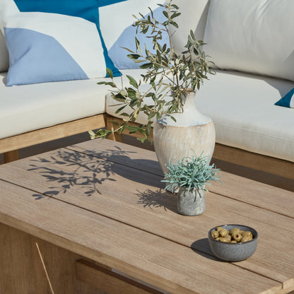 Imani 5 Seater Wooden Garden Corner Sofa with Coffee Table - Laura James