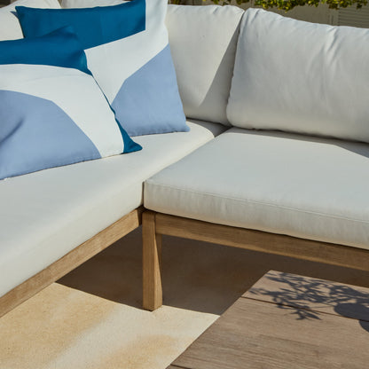 Imani 5 Seater Wooden Garden Corner Sofa with Coffee Table - Laura James