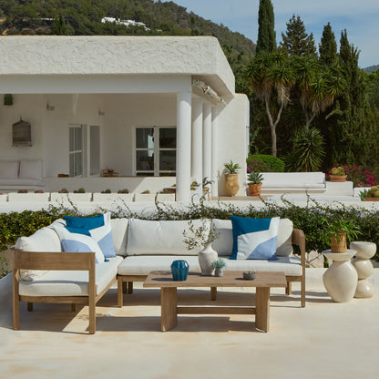 Imani 5 Seater Wooden Garden Corner Sofa with Coffee Table - Laura James