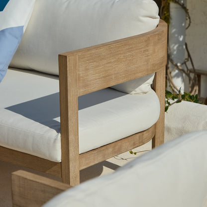Imani 7 Seater Wooden Garden Corner Sofa Set with Coffee Table & 2 Imani Dining Chairs - Laura James