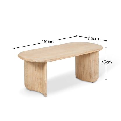 Imogen Chalked Mangowood Coffee Table - Laura James