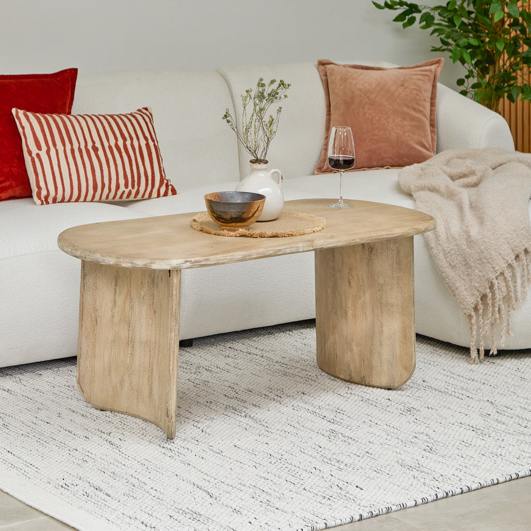 Imogen Chalked Mangowood Coffee Table - Laura James