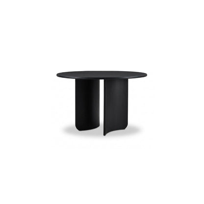 Imogen Jet Black Mango Wood Round Dining Table - 120cm - Laura James