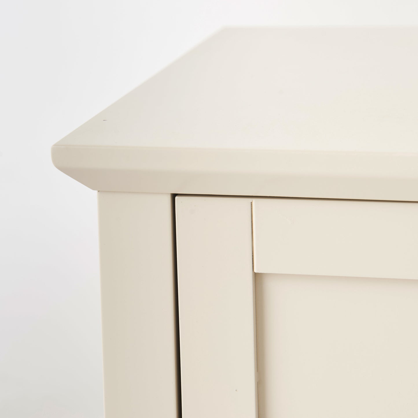 Ines Taupe Bedside Table - Gold Legs - Laura James