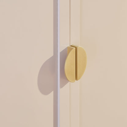 Ines 4 Door Sideboard - Taupe & Gold - Laura James