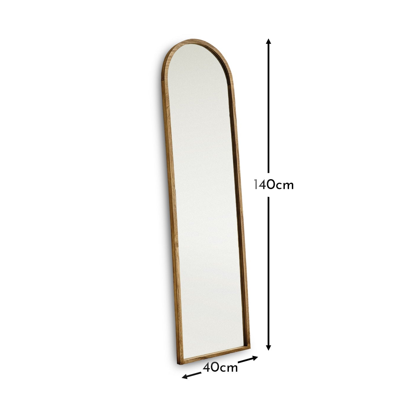Ingham 140x40cm Wooden Arch Mirror - Natural - Laura James 