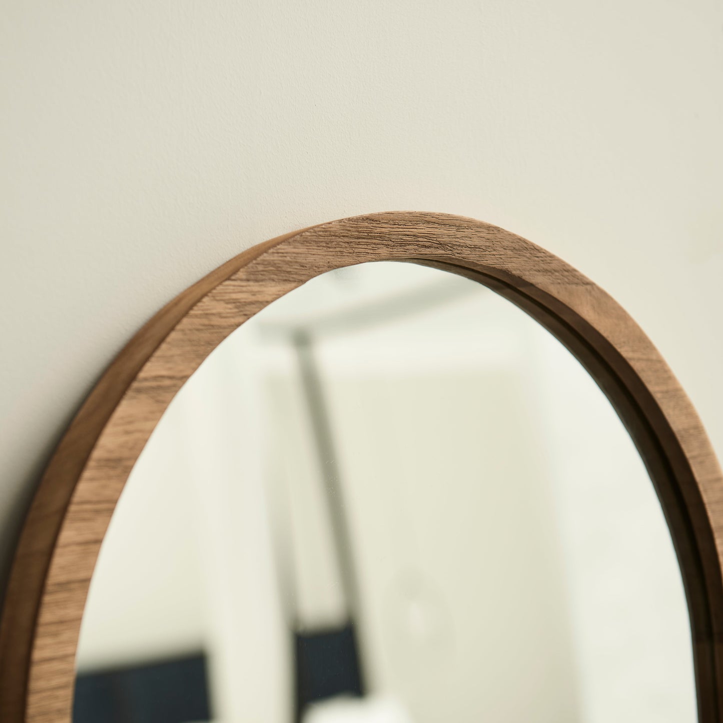 Ingham 140x140  Wooden Arch Mirror - Natural- Laura James 