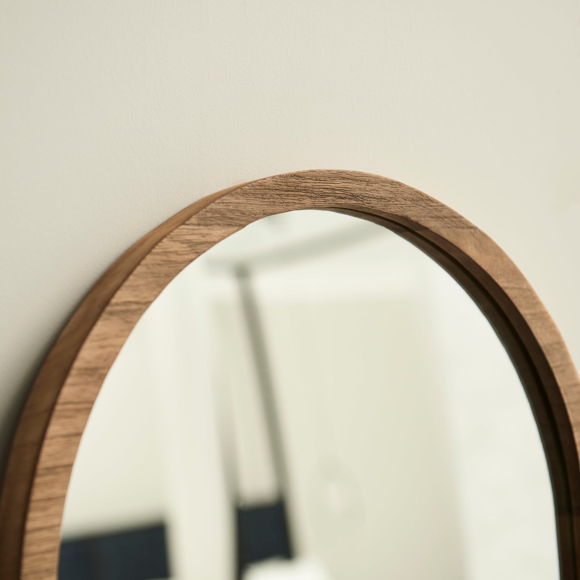Ingham 140x140  Wooden Arch Mirror - Natural- Laura James 
