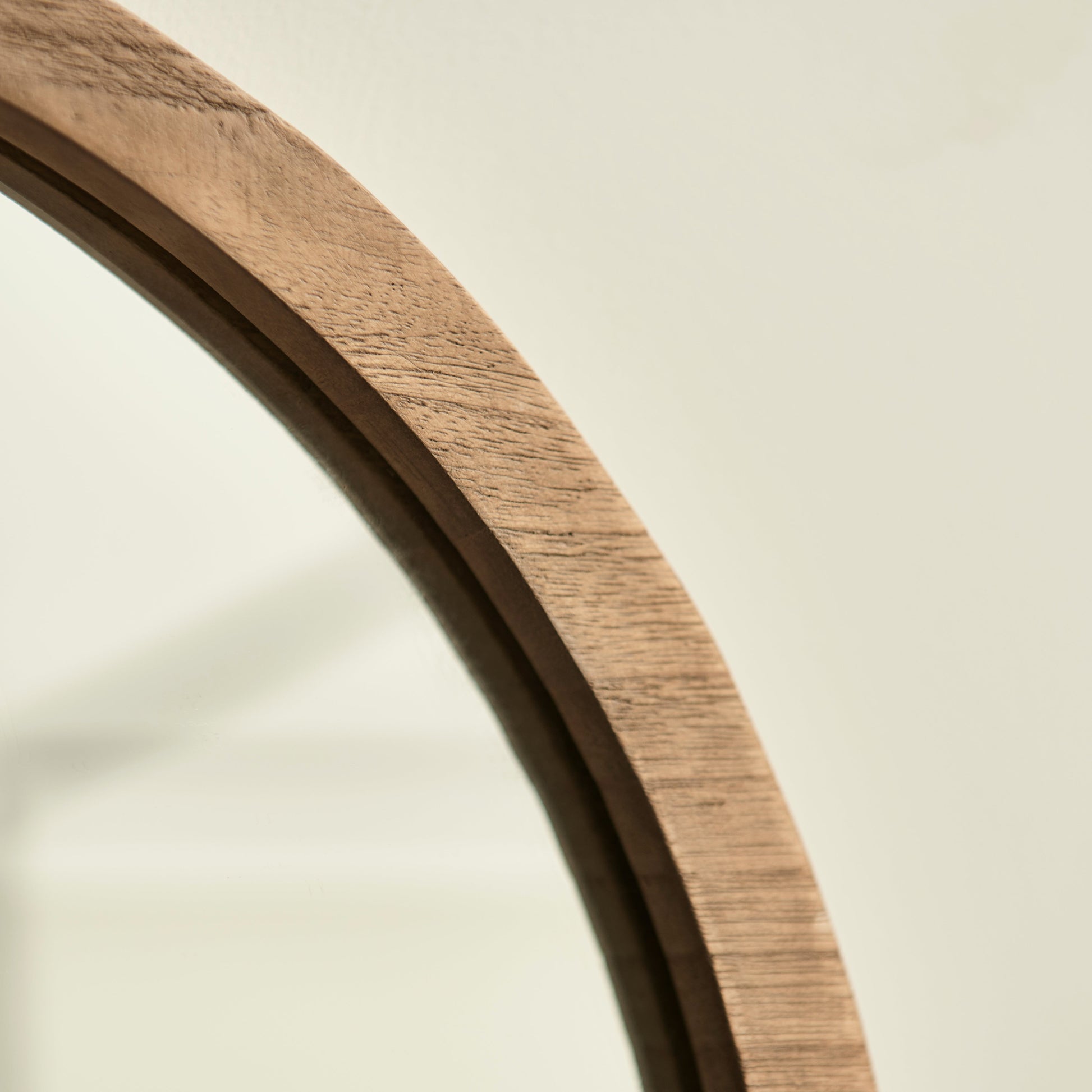Ingham 140x140  Wooden Arch Mirror - Natural- Laura James 