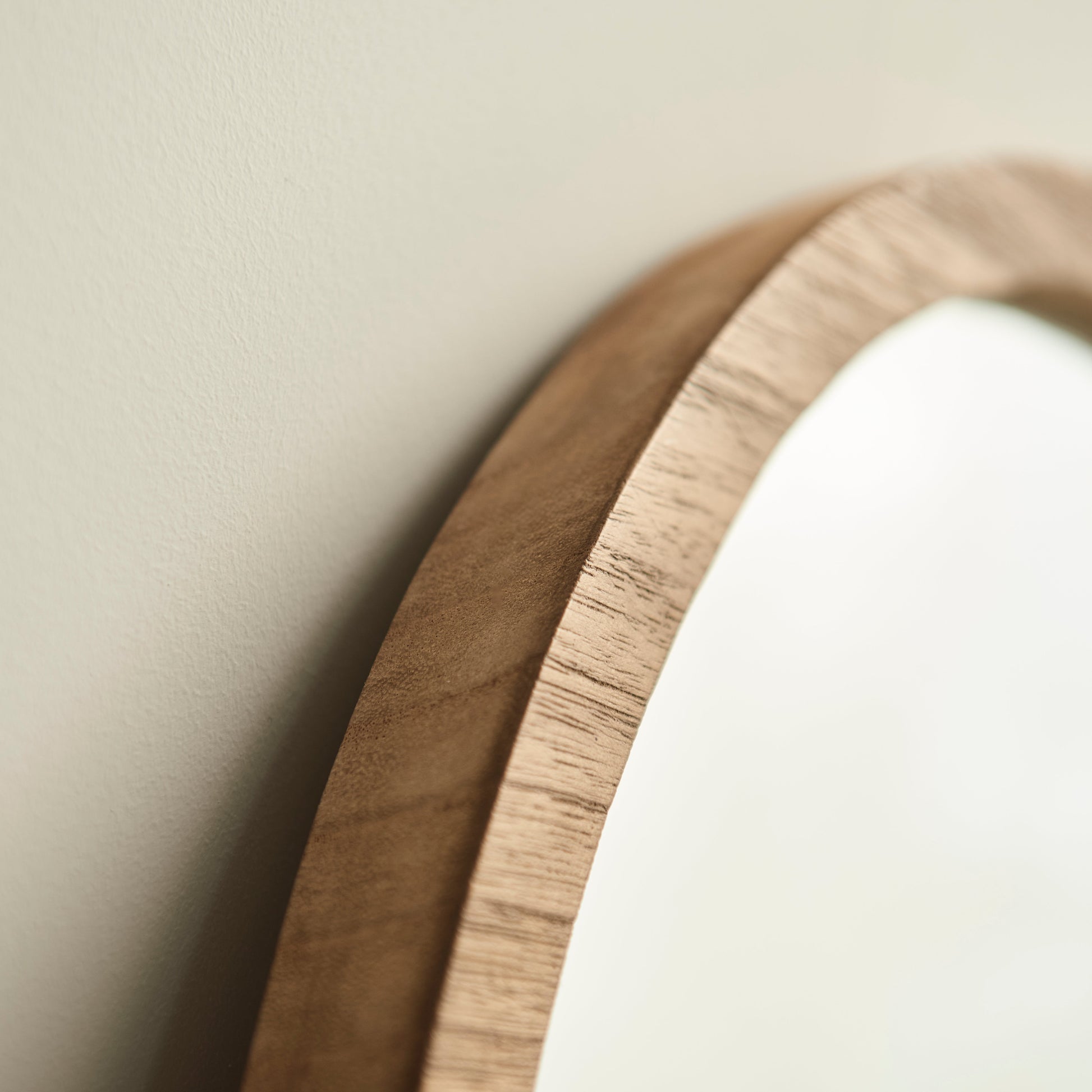 Ingham 140x140  Wooden Arch Mirror - Natural- Laura James 