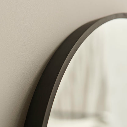 Ingham 140X40cm Metal Arch Mirror - Black