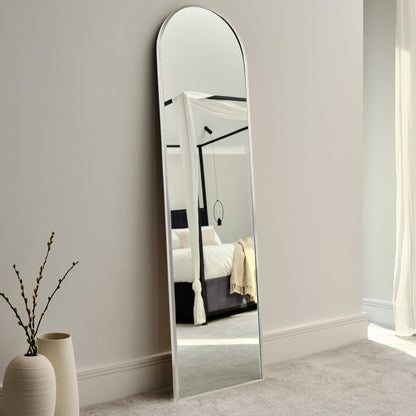 Ingham 140X40cm Metal Arch Mirror - Silver