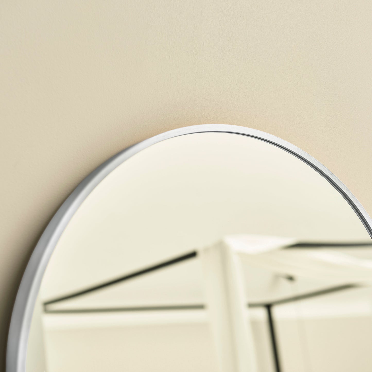 Ingham 140X40cm Metal Arch Mirror - Silver