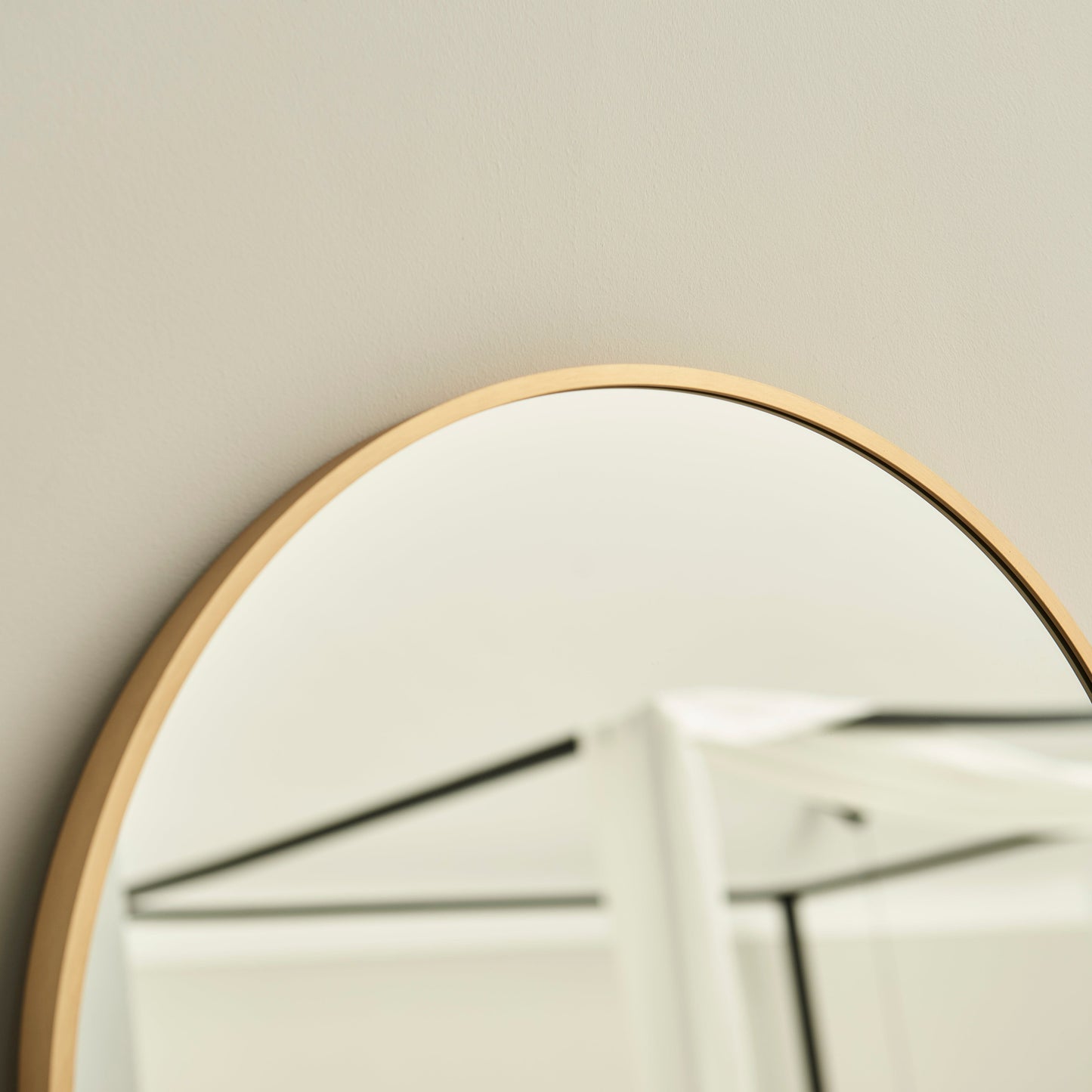 Ingham 140X40cm Metal Arch Mirror - Gold